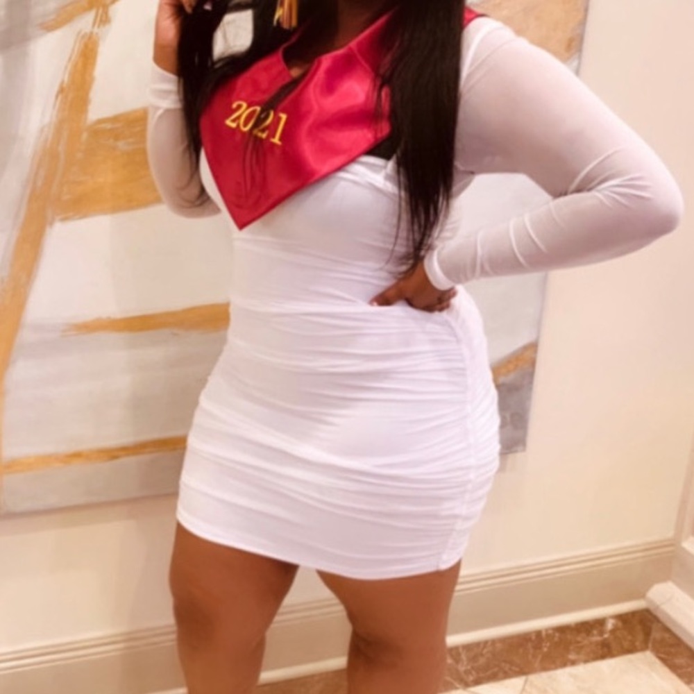 White fashion nova dress